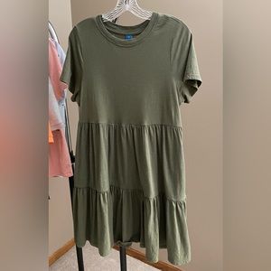 Old Navy t shirt dress green medium short sleeves